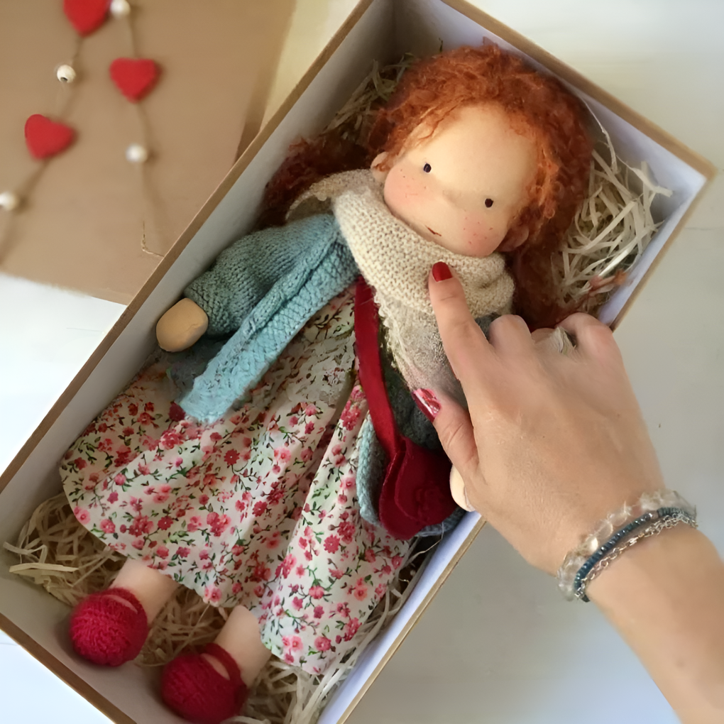 Davy | Soft Waldorf Cuddly Doll with Natural Features