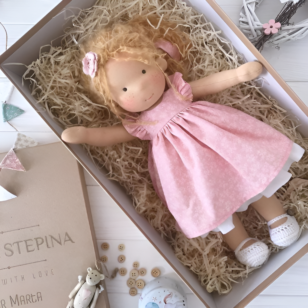 Davy | Soft Waldorf Cuddly Doll with Natural Features