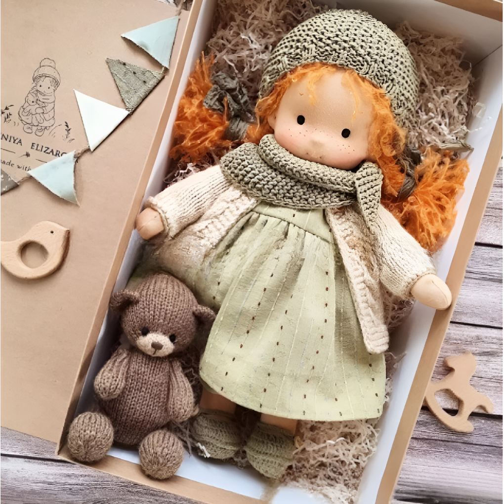 Davy | Soft Waldorf Cuddly Doll with Natural Features