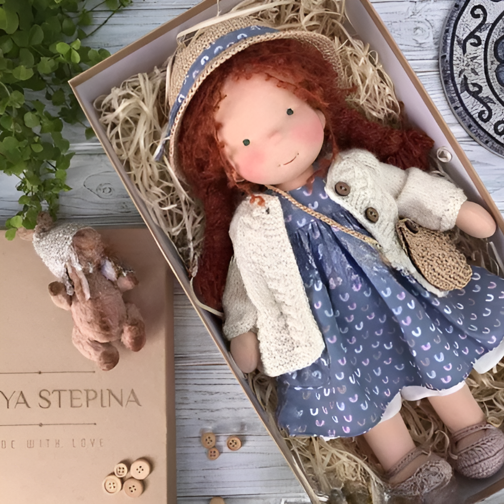 Davy | Soft Waldorf Cuddly Doll with Natural Features