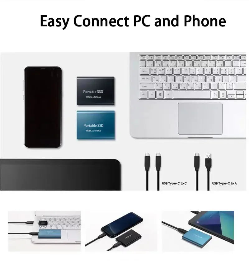 Davy | TECHNOLOGY | Super Fast External SSD 128GB | Mini SSD | High-Speed Storage for Laptop and PC