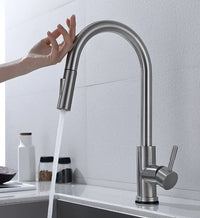 Davy | Robinet de Cuisine Intelligent à Tirage | Mitigeur Tactile avec Tuyau Flexible