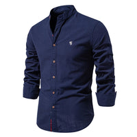 Davy | Chemise décontractée pour homme à col mao stylé
