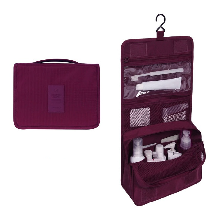 Davy Travel Cosmetic Bag | Waterproof & with Hook | Foldable & Padded | For Women & Men