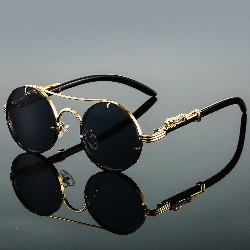 Davy | Unisex Round Double Bridge Sunglasses with Gradient Lenses