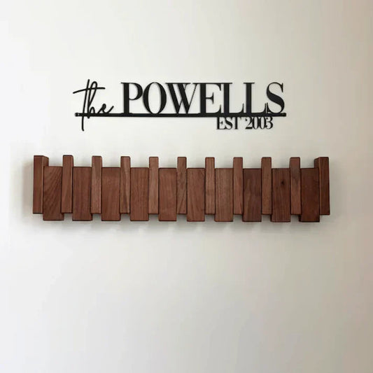 Davy | Wall Mounted Coat Rack with Piano Key Design
