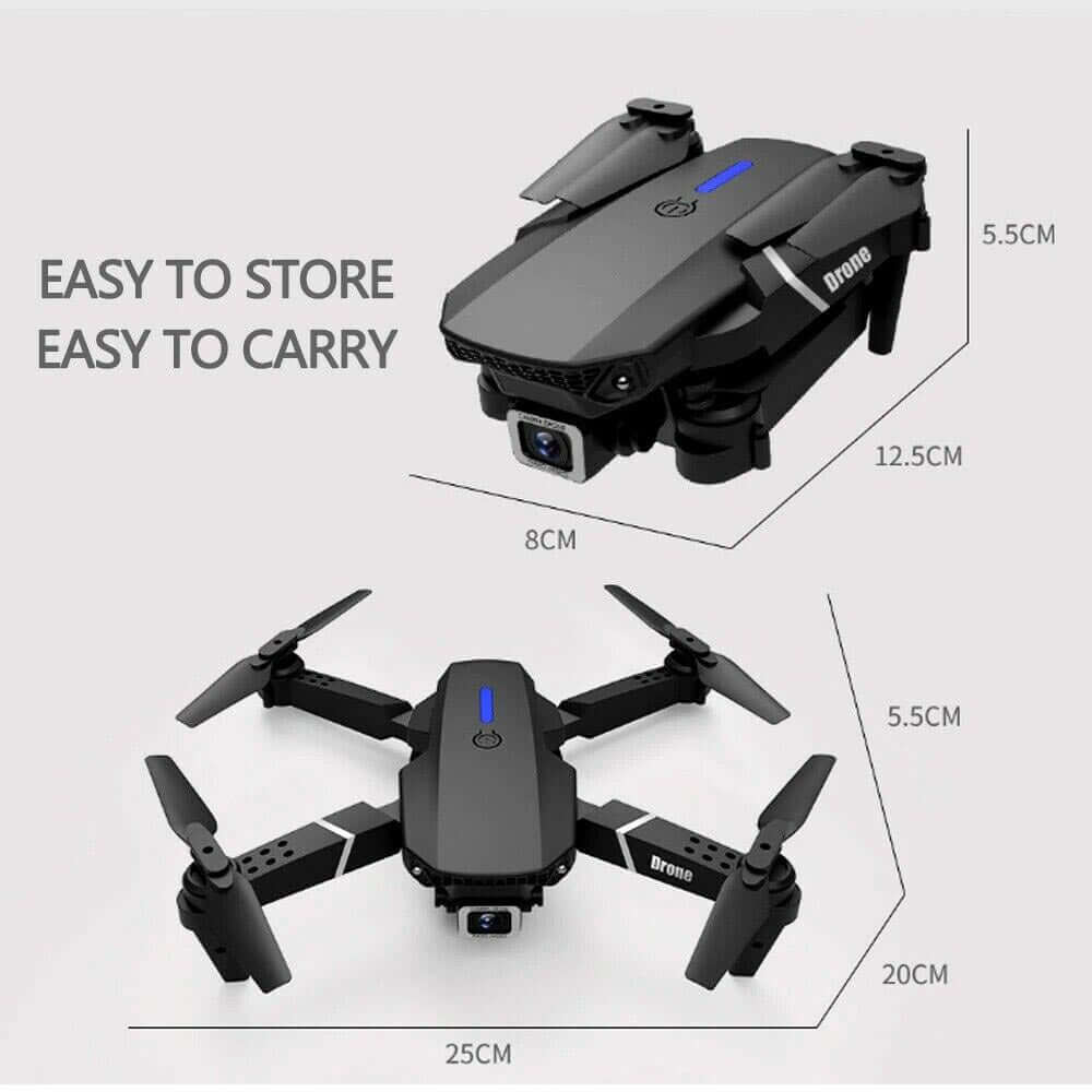 Davy | with Camera Black 4K Professional HD Camera WIFI FPV RC Quadcopter Foldable Helicopter