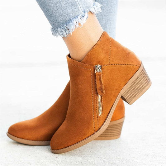 Davy | Women's Ankle Boots with Side Zipper