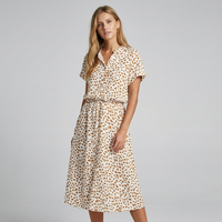 Vestido Midi Fresco para Mujer con Estampado de Puntos