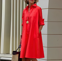 Robe chemise midi boutonnée