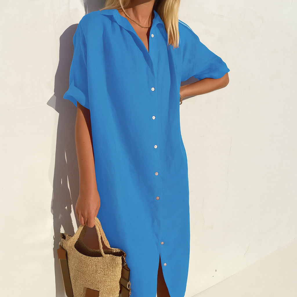 Davy | Women's Button-Down Midi Shirt Dress