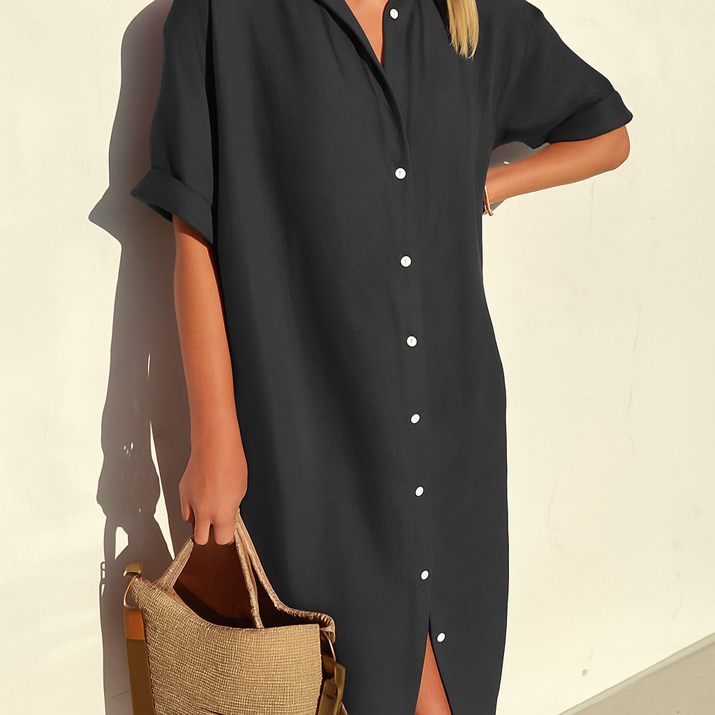Davy | Women's Button-Down Midi Shirt Dress