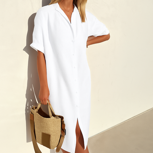 Davy | Women's Button-Down Midi Shirt Dress