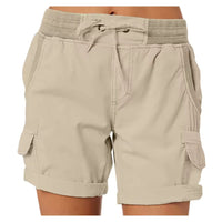 Shorts cargo de mezcla de algodón para mujer para uso casual