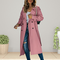 Trench-coat intemporel à double boutonnage pour femme