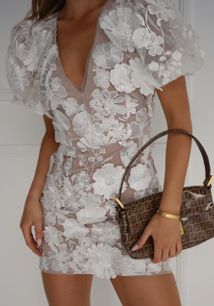 Davy | Women's Embroidered Mini Dress