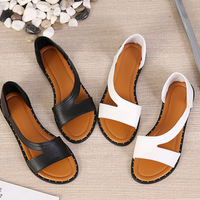 Sandalias planas cómodas de mujer con tiras asimétricas