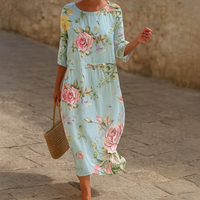 Vestido midi con estampado floral