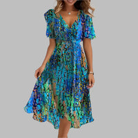 Vestido Midi con Estampado Floral para Mujer