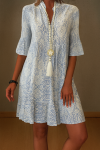 Flowy Tiered Paisley Midi Dress