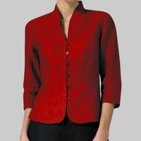 Blusa elegante con cuello mandarín