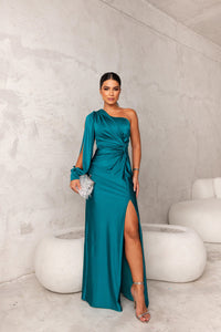 Robe de soirée élégante asymétrique