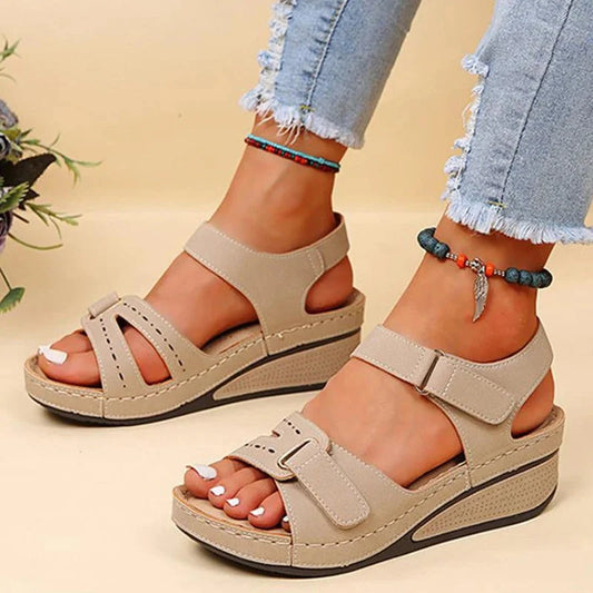 Davy | Women's Orthopedic Wedge Sandals with Adjustable Straps