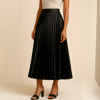 Falda midi plisada elegante para mujer