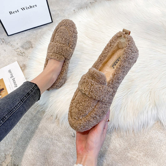 Davy | Women's Plush Loafers Cozy Slip-Ons