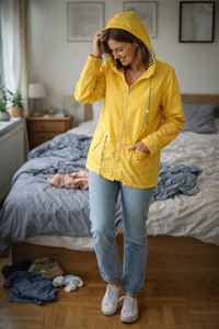 Chaqueta ligera impermeable con capucha