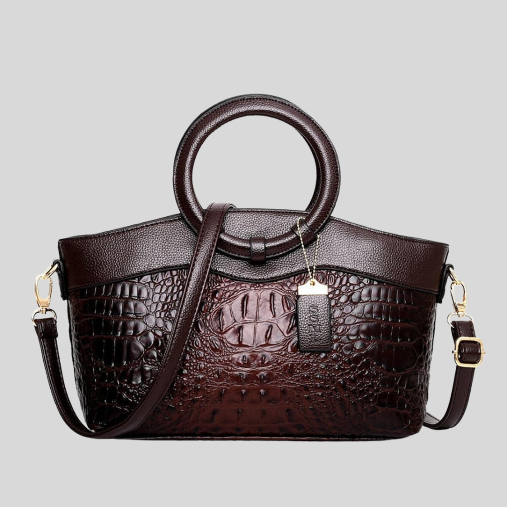 Davy | Women's Satchel Croc-Embossed Handbag