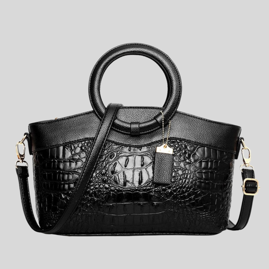 Davy | Women's Satchel Croc-Embossed Handbag