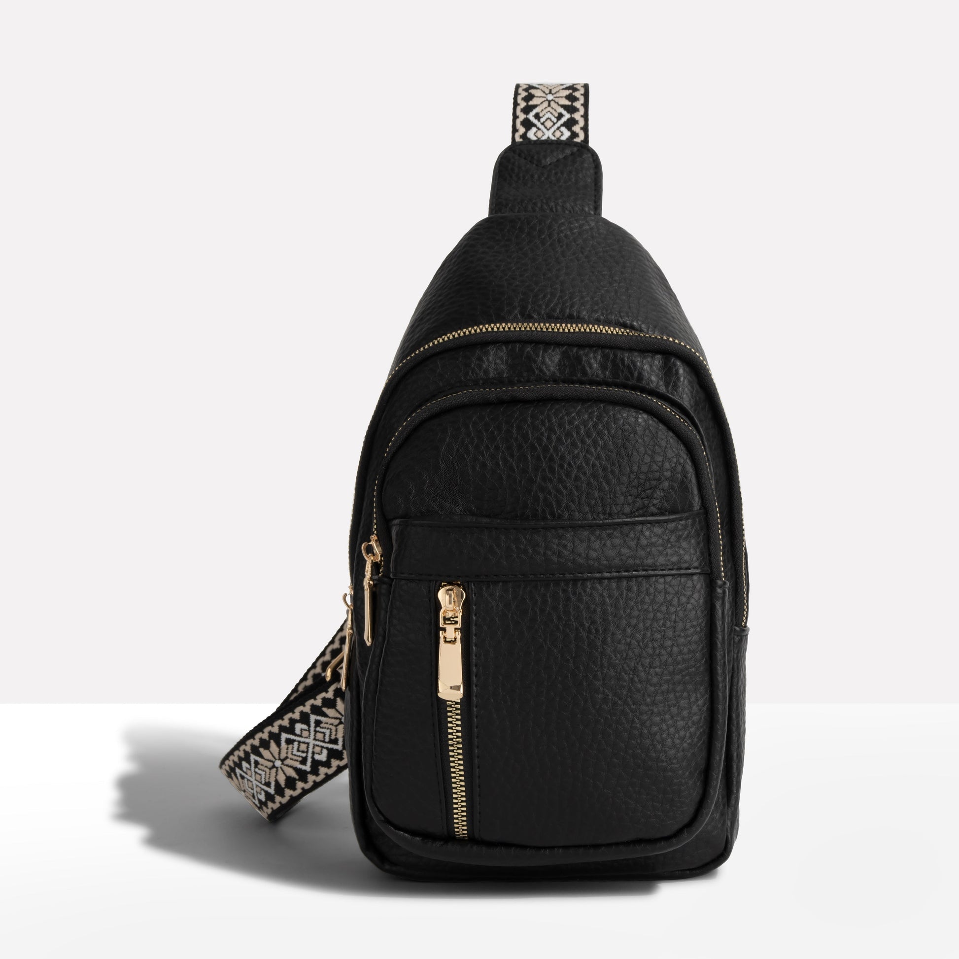 Davy | Women's Sling Backpack with Patterned Strap