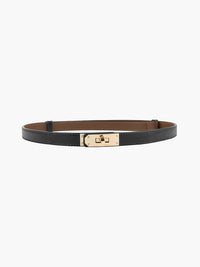Davy | Ceinture fine pour femme avec boucle dorée