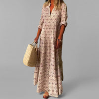 Vestido Maxi de Capas para Mujer con Escote en V