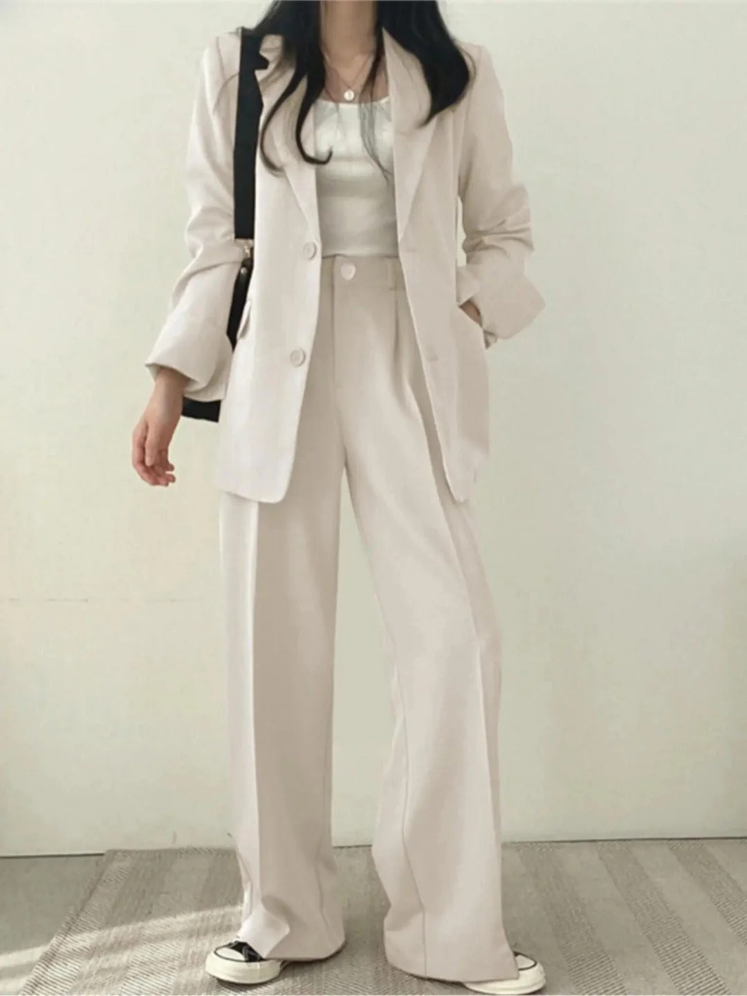 Davy | Women's Two-Piece Suit with Wide-Leg Trousers