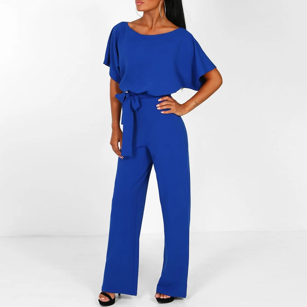 Davy | Women's Wide-Leg Jumpsuit with Tie Belt