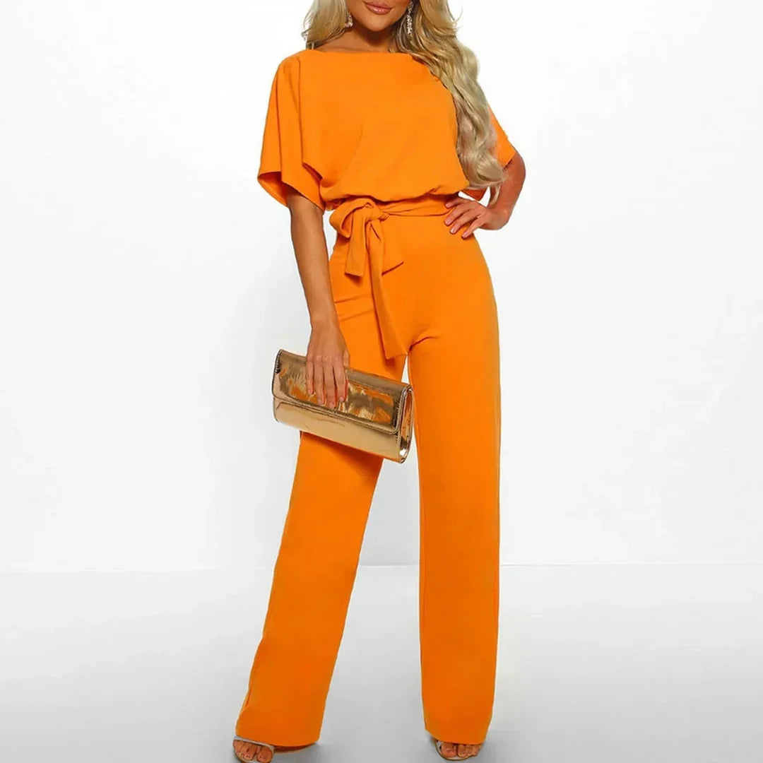 Davy | Women's Wide Leg Jumpsuit with Tie Waist