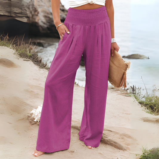 Davy | Women's Wide-Leg Smocked Waist Pants