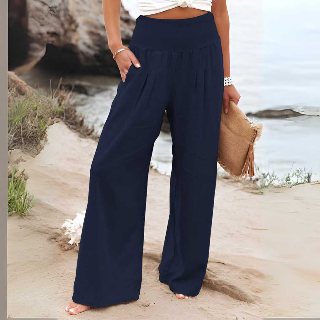 Davy | Women's Wide-Leg Smocked Waist Pants