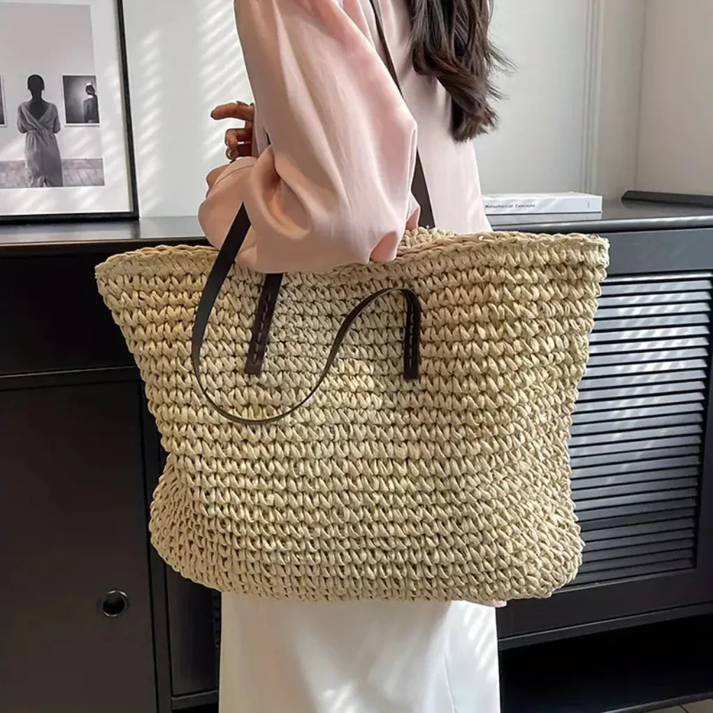 Davy | Women's Woven Tote Bag – Oversized Everyday Shopper