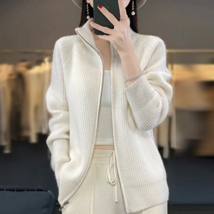 Davy | Women's Zip-Up Knit Cardigan