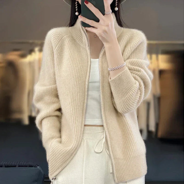 Davy | Women's Zip-Up Knit Cardigan