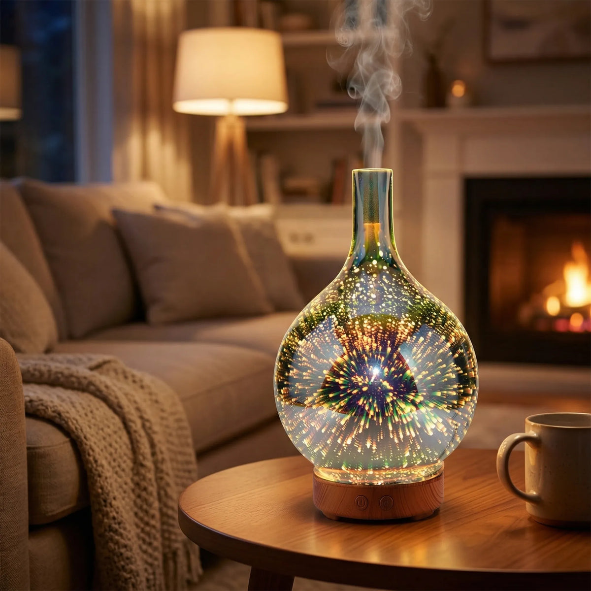 Decorative Ultrasonic Aroma Diffuser Vase with LED Lighting