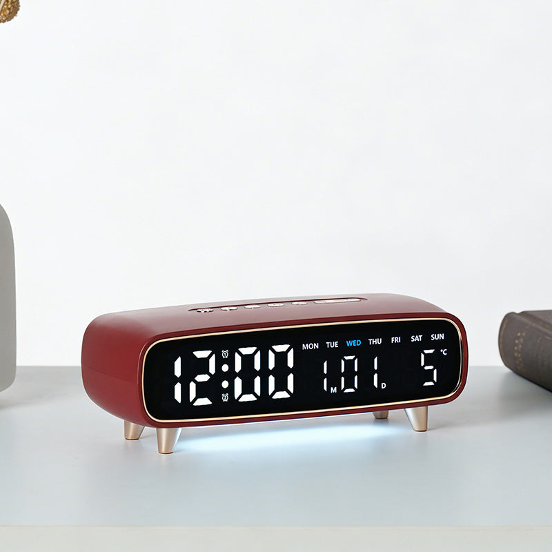 Digital Radio Alarm Clock with Temperature and Date Display