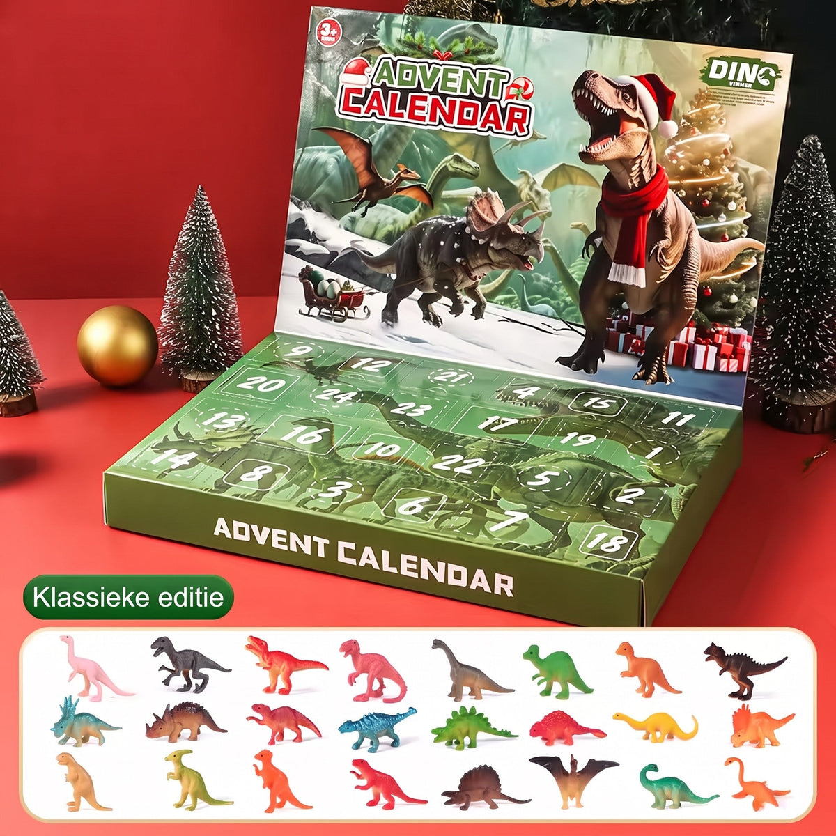 Dinosaur Advent Calendar - 24 Dinosaur Figures to Count Down to Christmas