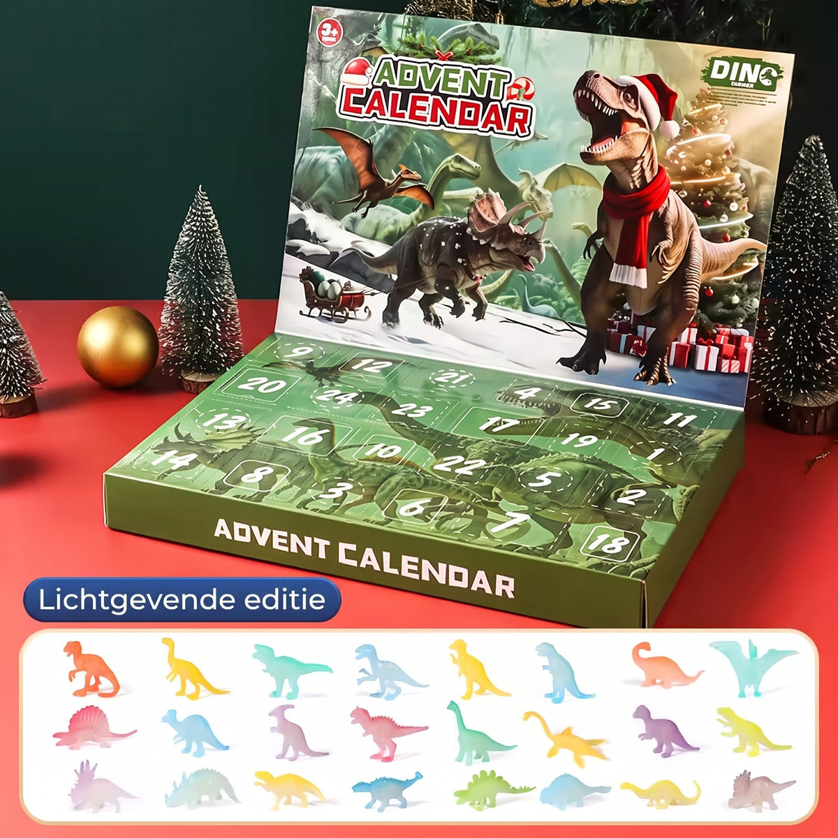 Dinosaur Advent Calendar - 24 Dinosaur Figures to Count Down to Christmas