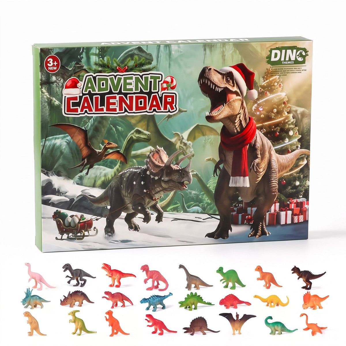Dinosaur Advent Calendar - 24 Dinosaur Figures to Count Down to Christmas