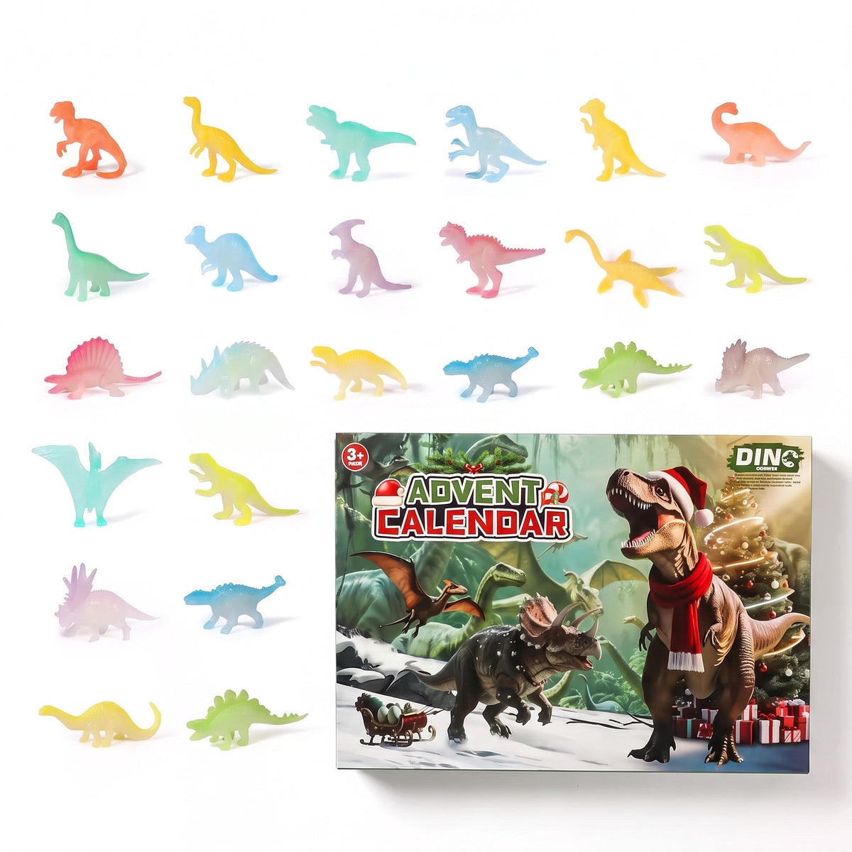 Dinosaur Advent Calendar - 24 Dinosaur Figures to Count Down to Christmas