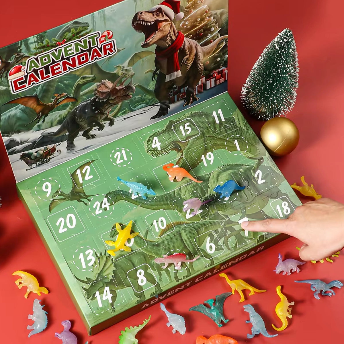 Dinosaur Advent Calendar - 24 Dinosaur Figures to Count Down to Christmas